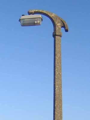 Thorn Beta 5 mounted on a Concrete Utilities 2D concrete bracket and column in Epsom